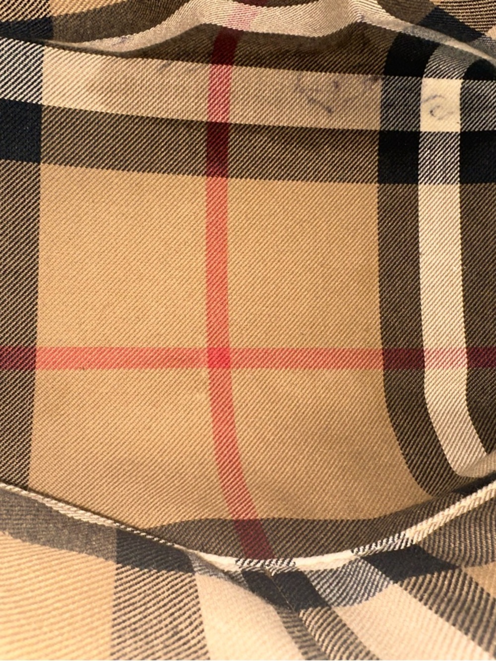 Burberry Cream Leather Buckle Satchel Nova Check Strap - Picture 5 of 7